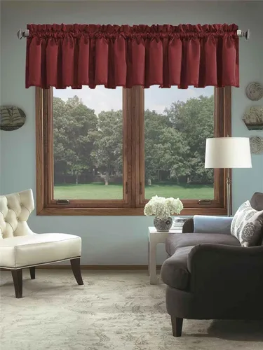 Vista 40 de Cortinas de cocina negras Ladity - 2 paneles de cortinas cortas opacas, 36 pulgadas, privacidad, niveles de café, cortinas de granja para ventana