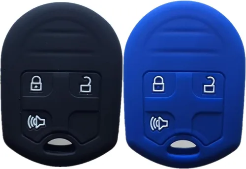 Vista 5 de Funda para Llavero de Ford Explorer: Protector de Caja de Llavero de 3 Botones Compatible con Ford F150 F250 F350 Edge Ranger E150 E250 E350 Flex