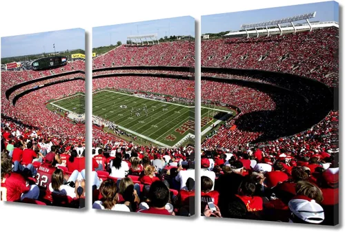 Vista 76 de TUMOVO MetLife Stadium - Decoración de pared de Nueva York, 3 piezas, lienzo, arte de pared para decoración del hogar, juegos de fútbol americano