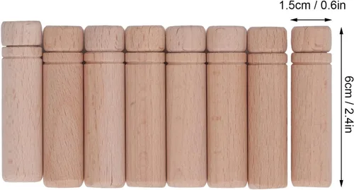 Vista 6 de Tgoon Estuche de madera para agujas, 8 piezas antipérdida resistente soporte para agujas de coser para el hogar