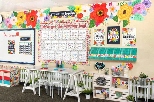 Vista 2 de Teacher Created Resources Tablero de anuncios de flores silvestres (TCR6593)