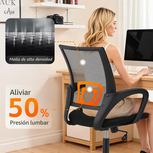 Vista 4 de BestOffice Silla de Oficina Ergonómica Barata Silla de Escritorio de Malla Silla de Computadora Soporte Lumbar Ejecutiva Moderna Taburete Ajustable