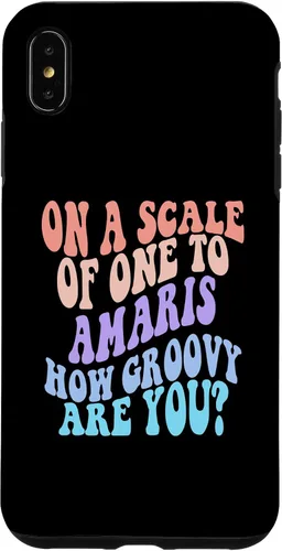 Vista 7 de iPhone 14 AMARIS Cute Retro Girls Groovy AMARIS Personalized Name Case