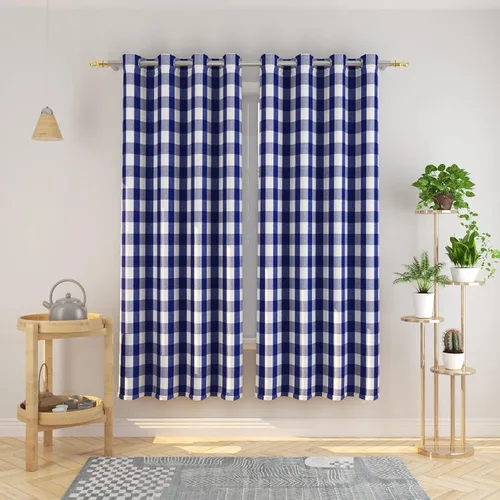 Vista 46 de Cortinas de 24 pulgadas de largo con diseño Buffalo Check Gingham Plaid para ventanas de cocina y baño, tratamiento para ventanas con 2 paneles