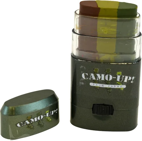 Vista 2 de Pintura militar de la cara del camuflaje de la caza, verde oscuro/verde claro/marrón