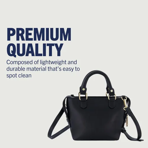 Vista 5 de True Religion Monedero, Bolso de mano para mujer con correa cruzada, color negro, Negro