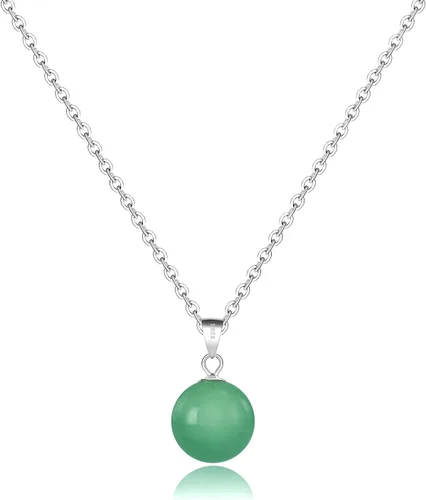 Vista 14 de Collar de jade natural para mujer, de plata de ley, ajustable, hecho a mano, con dije de jade verde, collar de cristal curativo, regalo de buena