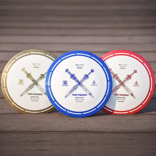 Vista 7 de Yikun Disc Disco de golf Twin Swords Tortuga Fruit Line 2pcs Distancia Driver 6.00-6.17 oz para juegos al aire libre
