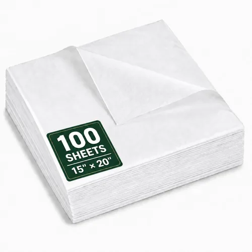 Vista 2 de Papel de seda verde festivo para envolver regalos, embalaje de regalos, floral, cumpleaños, Navidad, Halloween, manualidades y más 15 x 20 verde