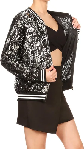 Vista 4 de Anna-Kaci - Chaqueta de manga larga con cremallera frontal y puños acanalados para mujer (personalizable)