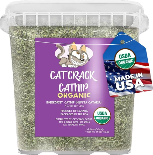 Vista 6 de Cat Crack Hierba gatera orgánica, mezcla orgánica 100% natural que energiza y excita a los gatos, golosinas seguras de hierba gatera utilizadas
