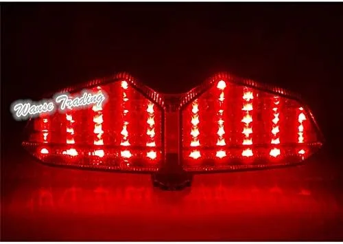 Vista 4 de Luz trasera trasera con marca E-Marked DOT, luces LED integradas para Yamaha YZF R6 2003 2004 2005 / R6S XTZ 250X 2006-2009 lente transparente