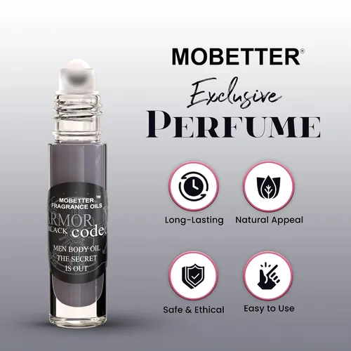 Vista 2 de MOBETTER FRAGRANCE OILS Armor Black Coded Colonia Aceite Corporal Fragancia para Hombres