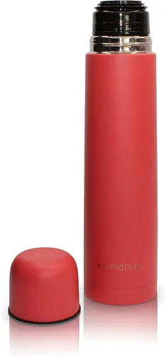 Vista 4 de Kalmateh Botella termo de acero inoxidable con aislamiento al vacío de doble pared moderna y elegante 1000ml, vertido preciso y retención de calor