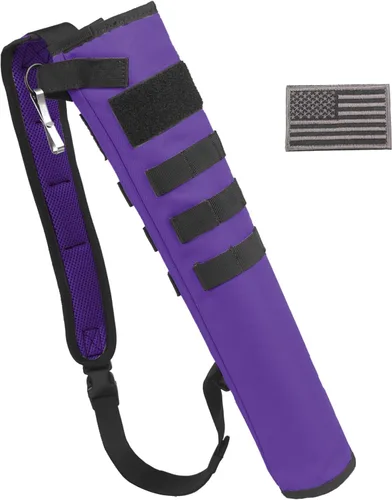 Vista 20 de Carcaj de flechas de tiro con arco ligero para la espalda de doble uso plegable compacto con sistema Molle colgado para tiro al blanco