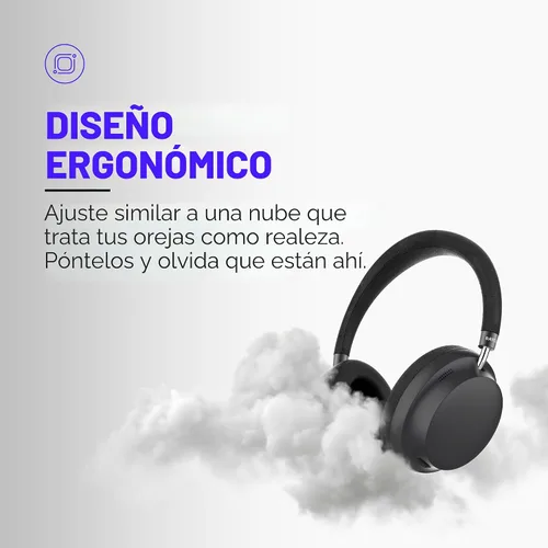 Vista 5 de Raycon The Essential Bluetooth Headphones with 3 ANC Modes, Blue Azul