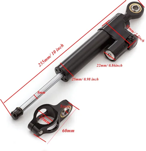 Vista 2 de Amortiguador de dirección CNC amortiguadores estabilizadores direccionales para motocicleta/motocicleta/scooters eléctricos/motos de nieve/pedales