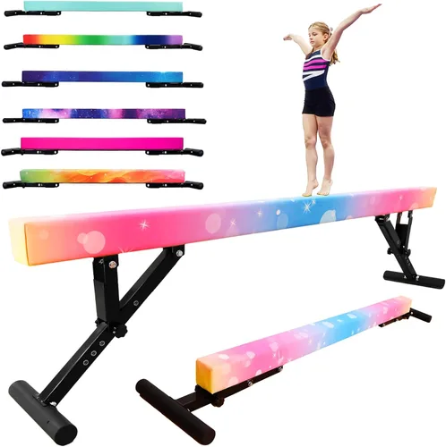Vista 20 de FC Funcheer - Viga de equilibrio ajustable para niños - Viga de gimnasia de 8 pies - Viga de piso alto y bajo para todos los niveles de gimnasia