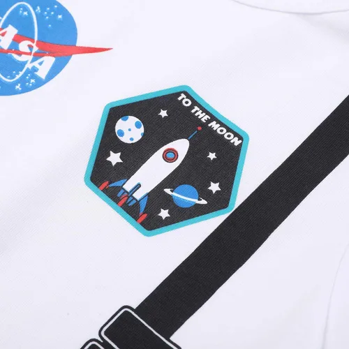Vista 4 de Zusnxaxe Disfraz de astronauta para bebé recién nacido, disfraz de chef de astronauta, policía con sombrero