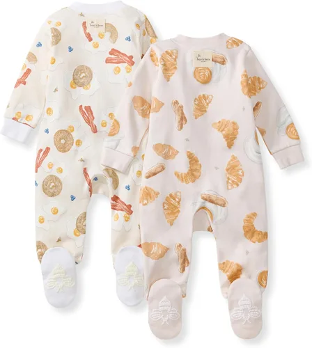 Vista 237 de Burt's Bees Baby - Pijama de una pieza para bebé, mameluco para dormir y jugar, algodón 100% orgánico, cremallera frontal