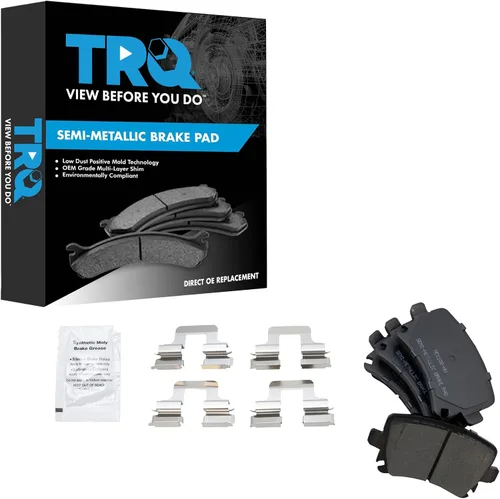Vista 129 de TRQ Pastillas de freno delanteras semi metálicas compatibles con Ford Expedition 2018-2021 F-150 2018-2020 Lincoln Navigator 2018-2022