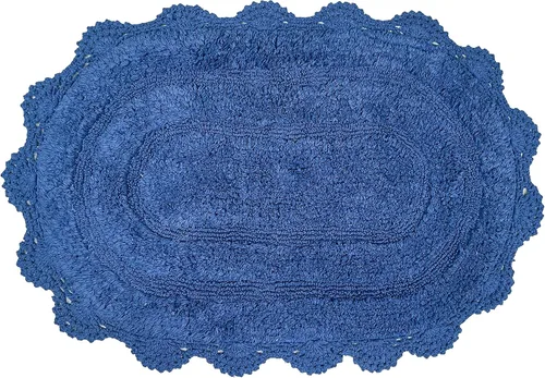 Vista 10 de Chardin home Alfombra de baño de ganchillo beige, alfombra de baño ovalada 100% algodón con borde de ganchillo artesanal hecho a mano, alfombra