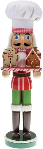 Vista 9 de Clever Creations Capitán - Cascanueces de madera tradicional de 8 pulgadas, decoración navideña festiva para estantes y mesas