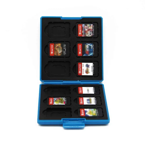 Vista 7 de CellDesigns Cartoon Game Memory Card Case Compatible with Nintendo Switch (Royal Crest)