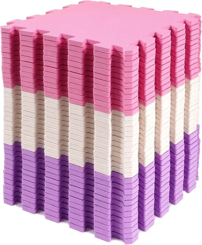 Vista 13 de BalanceFrom Foam Floor Tiles for Kids - Non-Toxic Comfortable Baby Play Mat and Interlocking Foam Tiles for Crawling & Development, Soft Play Mat