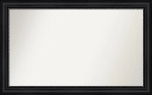 Vista 310 de Amanti Art Espejo personalizado, espejo de baño negro Astor, espejo de pared o espejo de tocador de baño sobre el fregadero (25 x 25 pulgadas)