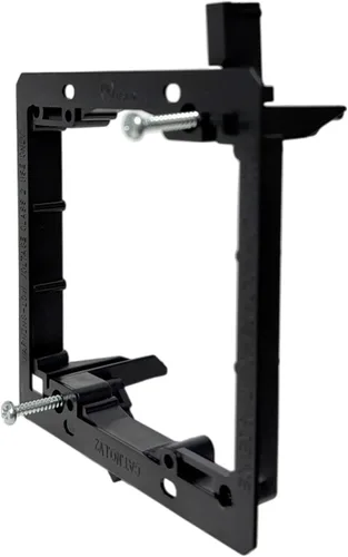 Vista 3 de iMBAPrice Soporte de montaje de bajo voltaje de 2 bandas, paquete de 2 Soporte para paneles de yeso, soporte LV2-2, para Ethernet, HDMI, altavoces