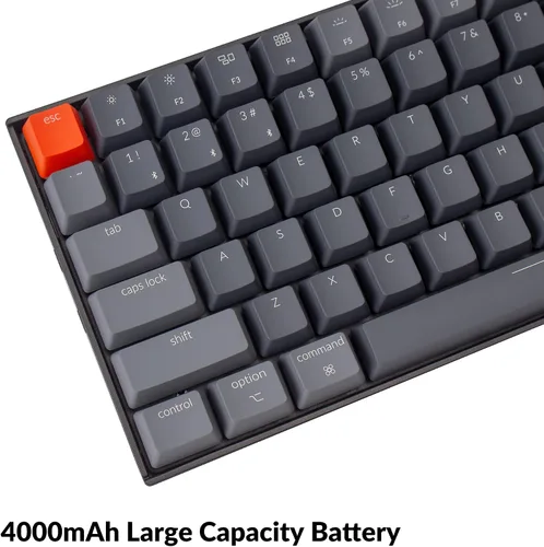 Vista 6 de Keychron K2 Teclado mecánico inalámbrico Bluetooth 51con cable USB para diseño de Mac teclado compacto de 84 teclas interruptor Gateron G Pro marrón