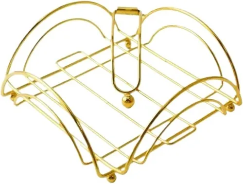 Vista 11 de Rustic Metal Napkin Holder Square Paper Organizer Kitchen Restaurant Tabletop(1 Black)