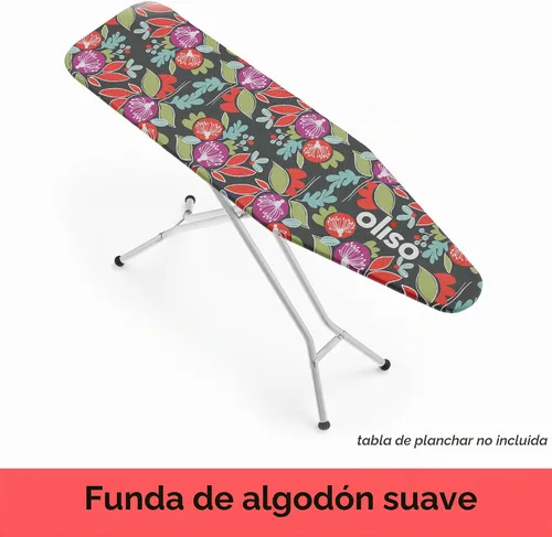 Vista 7 de oliso Funda y almohadilla para tabla de planchar - 100% algodón - Estándar 15 x 54 Floral