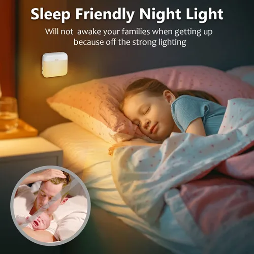 Vista 5 de Luz nocturna con batería recargable USB para interiores, con sensor de movimiento adhesivo, sin necesidad de enchufar a la pared, mini luces