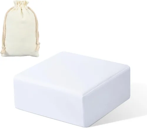 Vista 10 de Almohada de espuma viscoelástica con forma de cubo para dormir de lado, almohadas cuadradas para aliviar el dolor de cuello y hombros, almohada