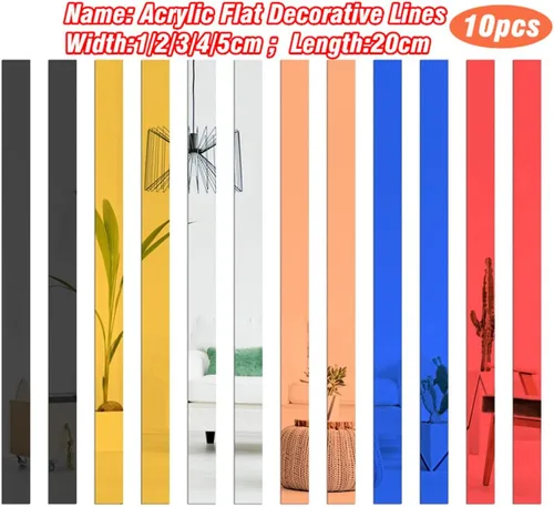 Vista 2 de 10 tiras de azulejos de espejo acrílico, autoadhesivas, calcomanías de pared para sala de estar, fondo de TV, techo, decoración del hogar, oro rosa