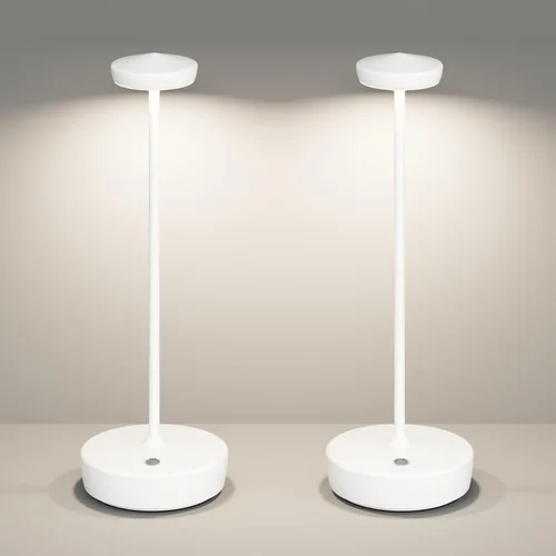 Vista 12 de Lámpara de mesa LED recargable inalámbrica, lámpara de mesa de 5000 mAh con tacto para exterior, lámpara de mesa portátil con batería, con función