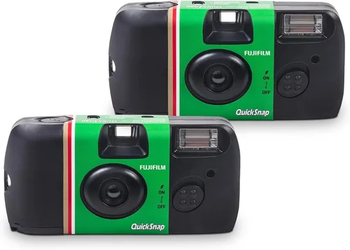 Vista 6 de Cámara de película Fujifilm QuickSnap Flash 400 de un solo uso de 35mm con flash, 27 exposiciones, paquete de 8
