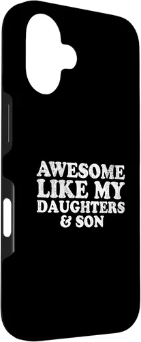 Vista 3 de Awesome Like My Two Daughters and Son Funny Mom Dad Parent Case for iPhone 16