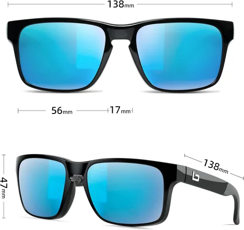 Vista 3 de Bnus Italia hizo gafas de sol clásicas corning lente de cristal real w. opción polarizada