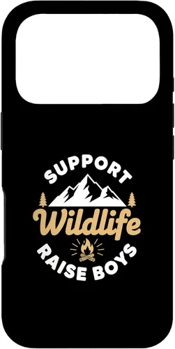 Vista 30 de Parent Support Wildlife Raise Boys - Mom Dad Outdoors Case for iPhone 16