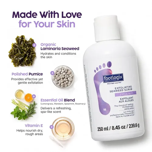Vista 4 de FOOTLOGIX Exfoliante exfoliante de algas, 8.45 oz