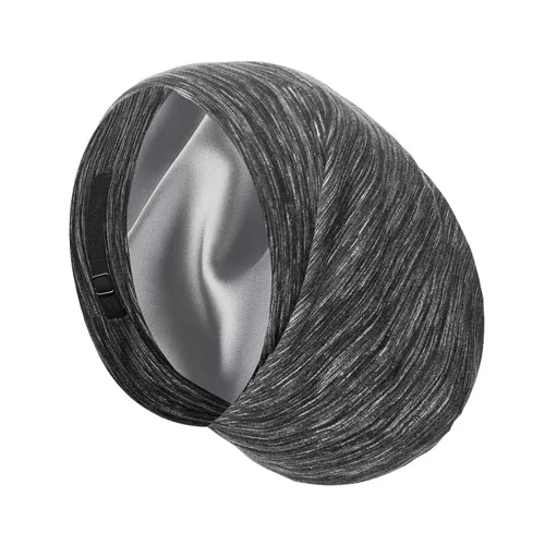 Vista 10 de Gorro de satén con forro de seda, cubierta ajustable para el cabello para mujeres y hombres, gorro de noche para el cuidado de pacientes