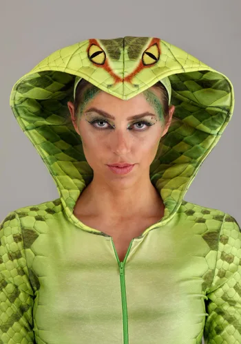 Vista 3 de Disfraz de Serpiente Feroz para Mujer Multicolor