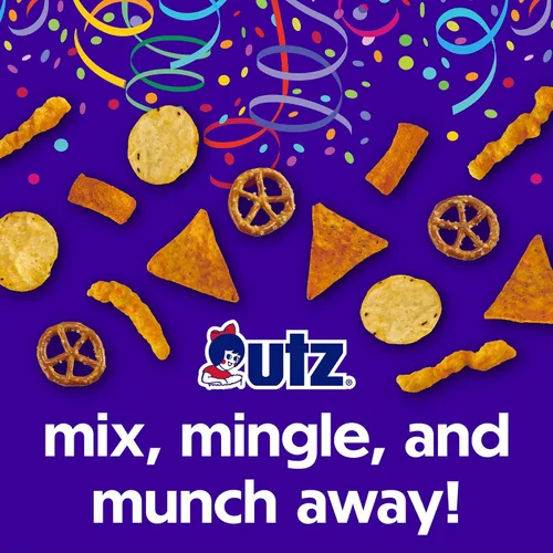 Vista 7 de Utz - Mix para fiestas en barril de 737,1 g (26 onzas). La sabrosa mezcla de picadillos incluye tortillas de maíz, tortillas de nachos, pretzels