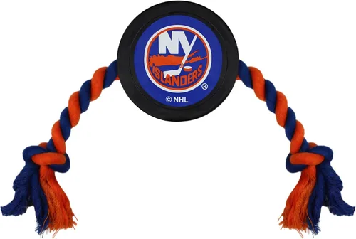 Vista 13 de Juguete de goma First Dog Puck – Cuerda de tiro resistente para perros y gatos – Juega hockey con tu mascota – Juguete con licencia de los Anaheim