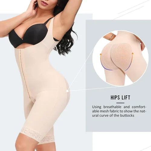 Vista 4 de SPARSHINE Fajas Colombianas con control de abdomen para mujer faja moldeadora de cuerpo con busto abierto para mujer entrenamiento de cintura