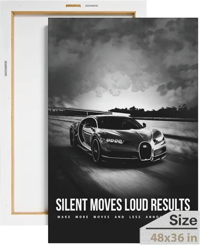 Vista 67 de Arte de pared motivacional para la oficina, lienzo de arte de súper auto, decoración automotriz inspiradora para los amantes de Porsche Sportscar