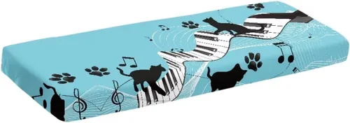 Vista 59 de Cubierta antipolvo para teclado de piano de llama, cubierta protectora de teclado de música elástica para pianos eléctricos digitales